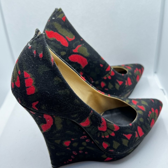 NWOT Alexander McQueen Camo Cantilever Heels Wedge Platforms McQ Pumps - Picture 9 of 9